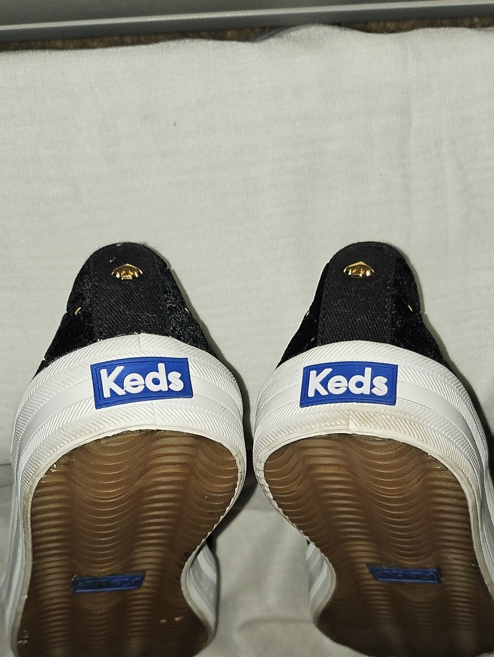 Keds X Kate Spade New York Double Decker Quilted Velvet Sneakers Sz 8 - Picture 13 of 14